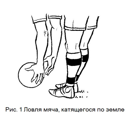 Ловля мяча двумя руками. Обучение игре в футбол